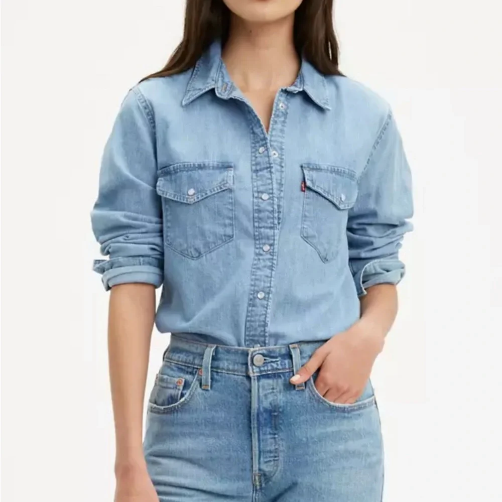 Levi’s Essential Western Denim Shirt - Cool Out - Size XL - Picture 2 of 7